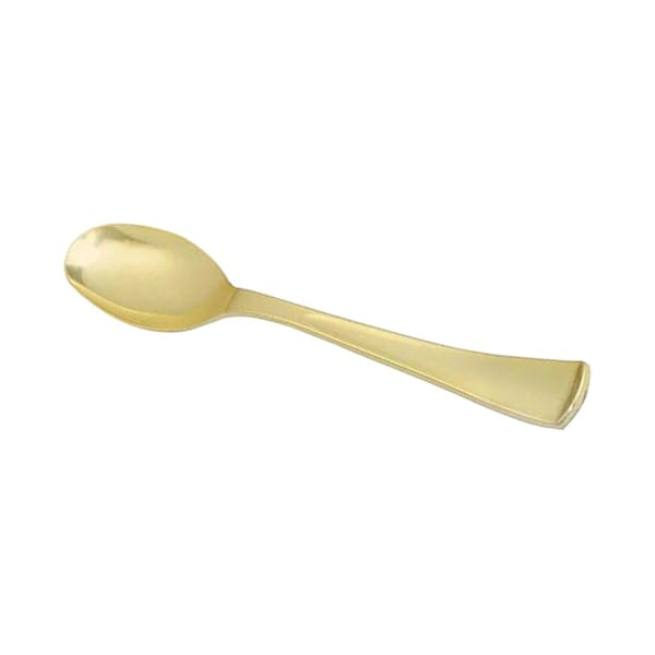 Smarty Had A Party Gold Disposable Plastic Serving Spoons (60 Serving Spoons), 60PK 2642-G-CASE - main